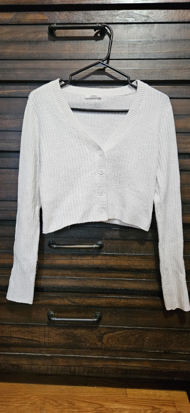 Ardene White Cropped Cardigan
