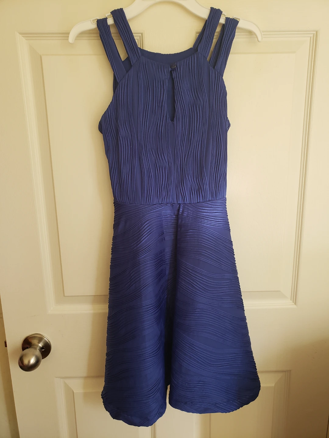 Iris & Ivy Blue Pleated Dress Size 16 - photo 2