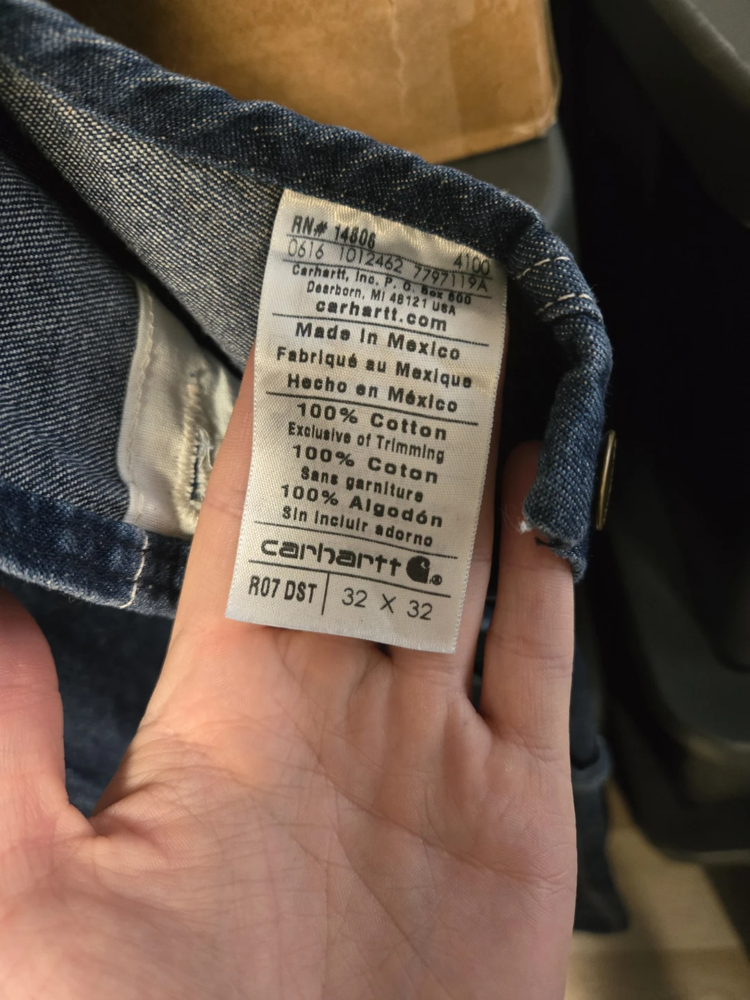 Carhartt Denim Bib Overalls 32x32 - photo 2