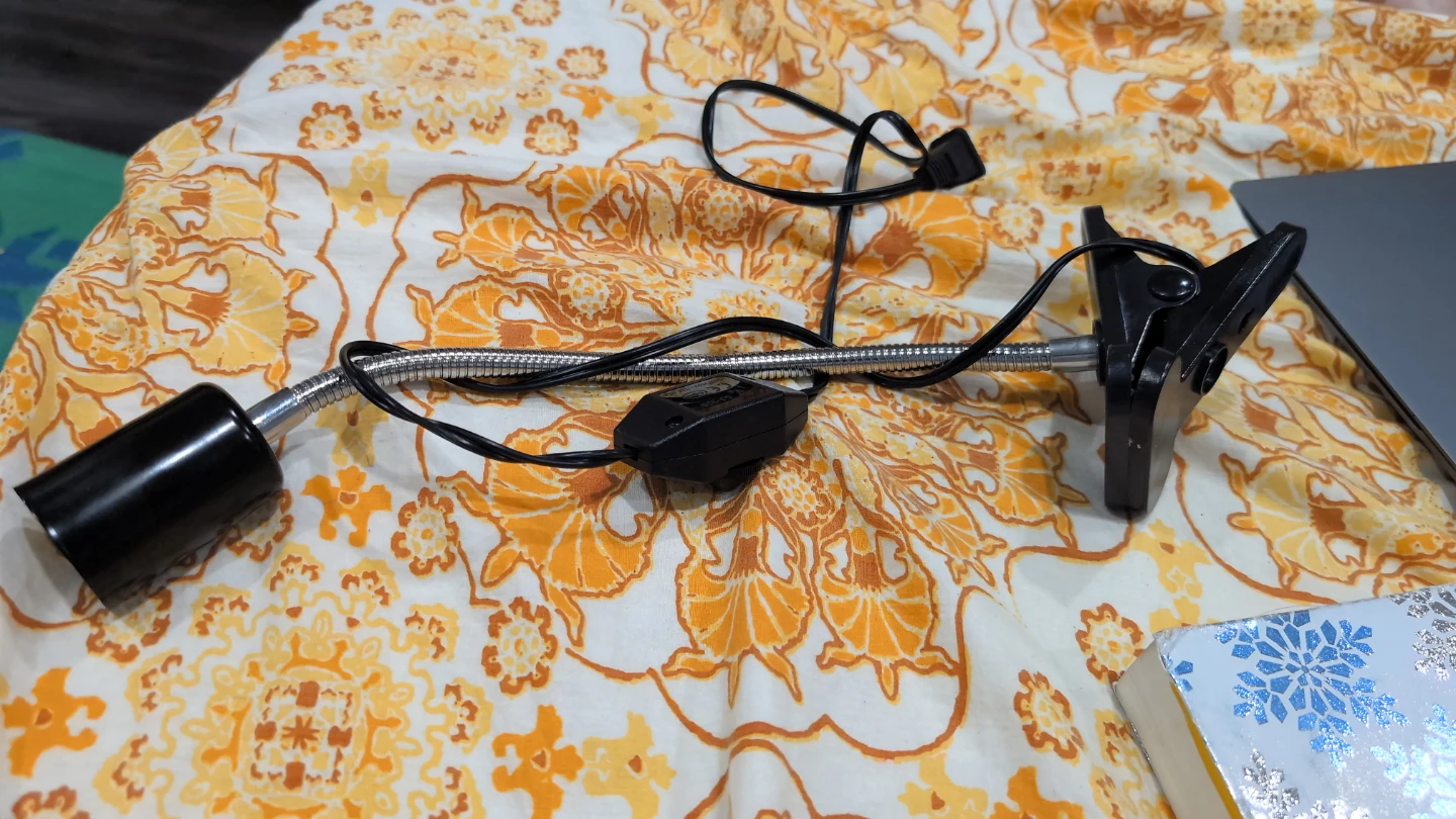 Fish tank lamp Black Clip-On Gooseneck Lamp