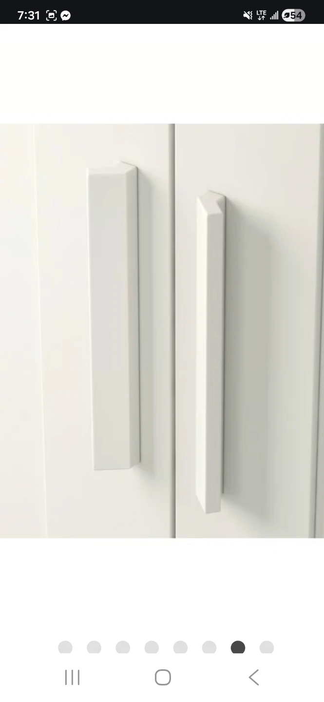White 3-Door Wardrobe Closet with Mirror - photo 4