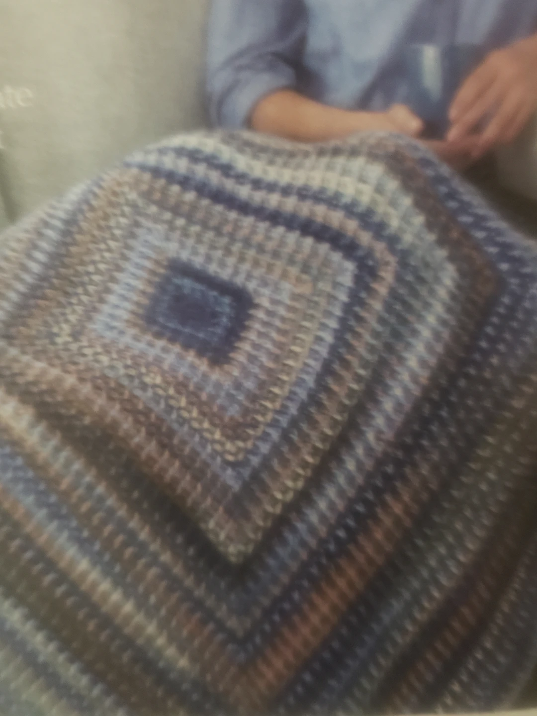 Hand crocheted blanket