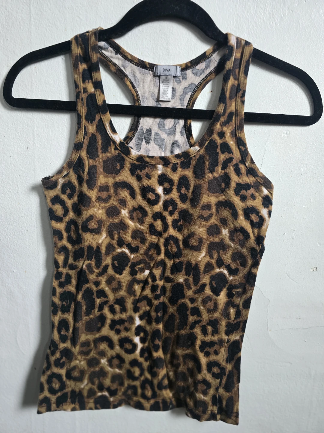 DIVA Leopard Print Racerback Tank Top