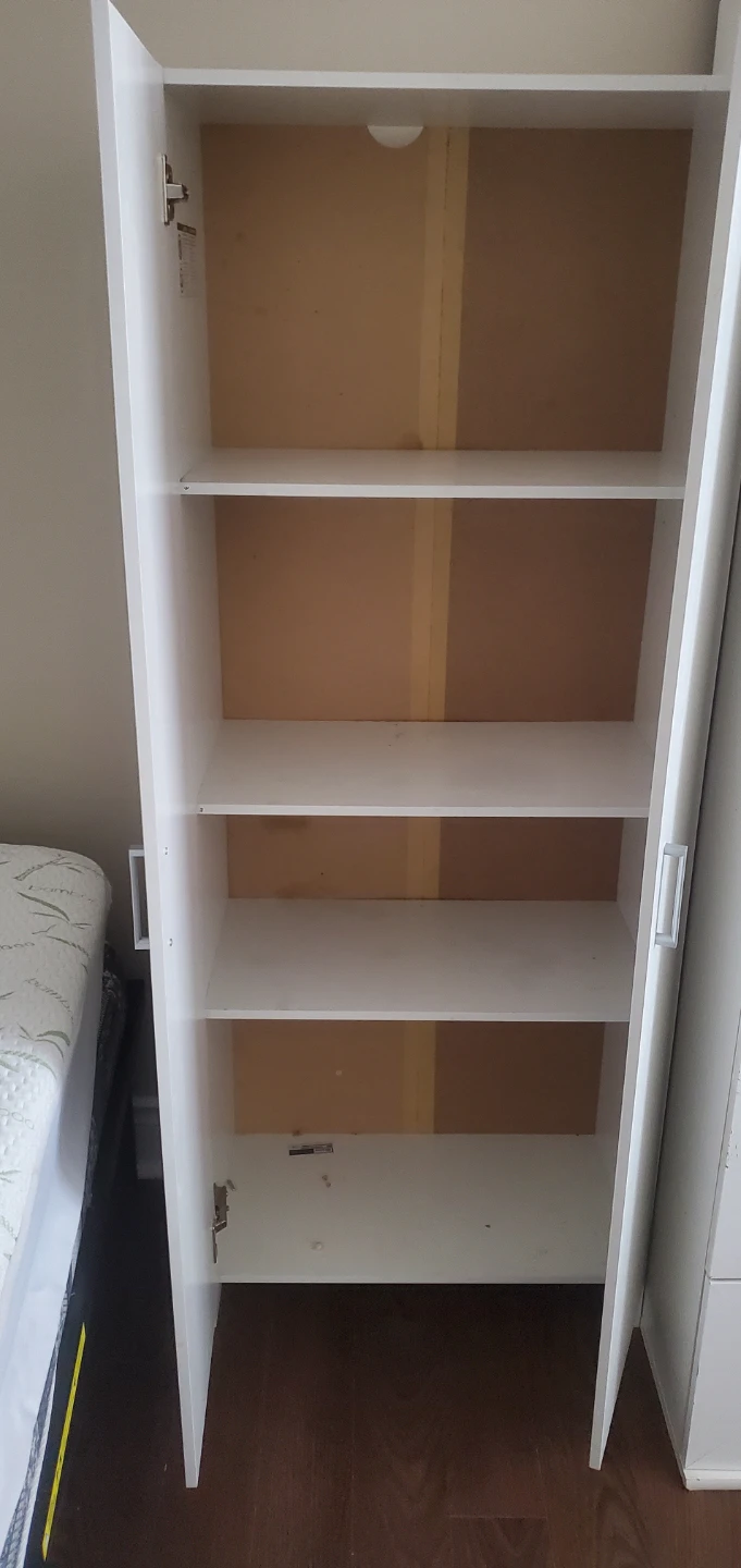 White Two-Door Storage Cabinet - photo 2