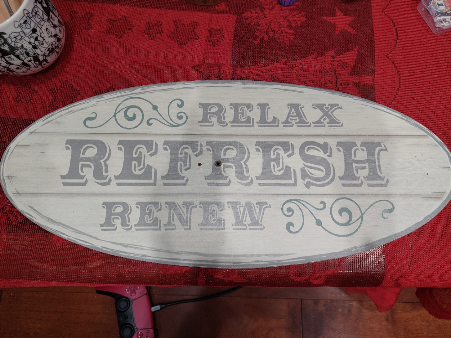 🥕  Relax Refresh Renew Oval Wall Plaque