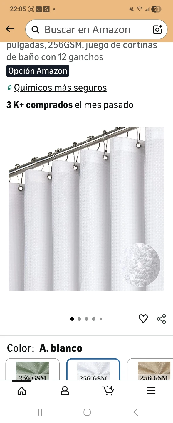 White Waffle Weave Shower Curtain