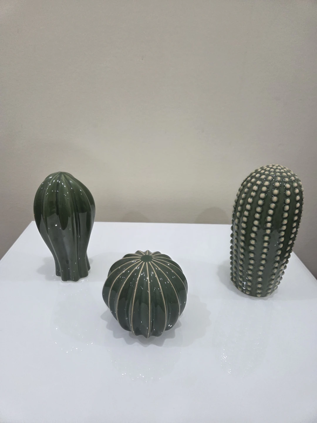 Ikea Set of 3 Ceramic Cactus Decor