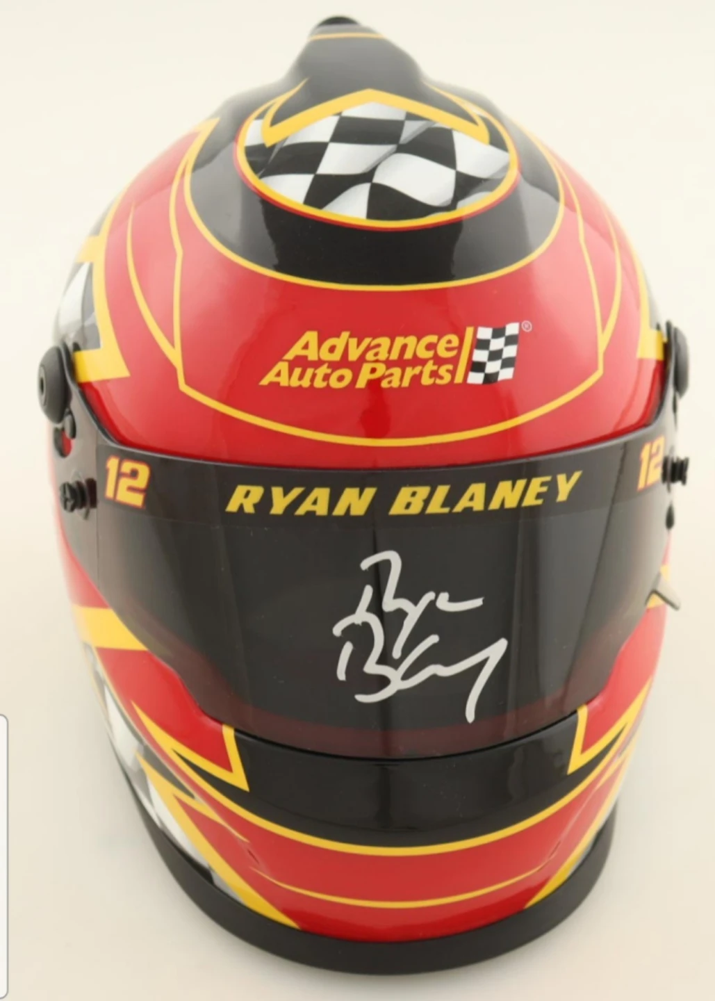 Ryan Blaney Signed #12 Advance Auto Parts NASCAR Helmet