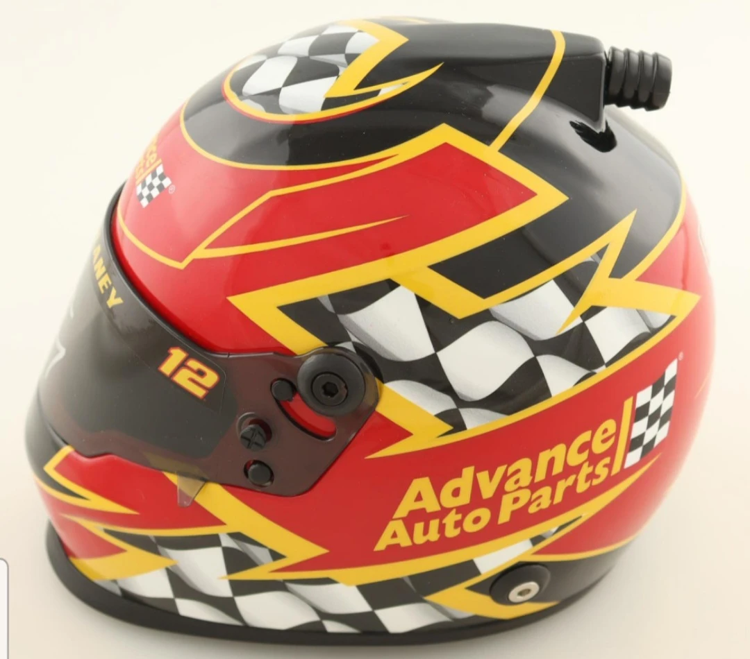 Ryan Blaney Signed #12 Advance Auto Parts NASCAR Helmet - photo 2
