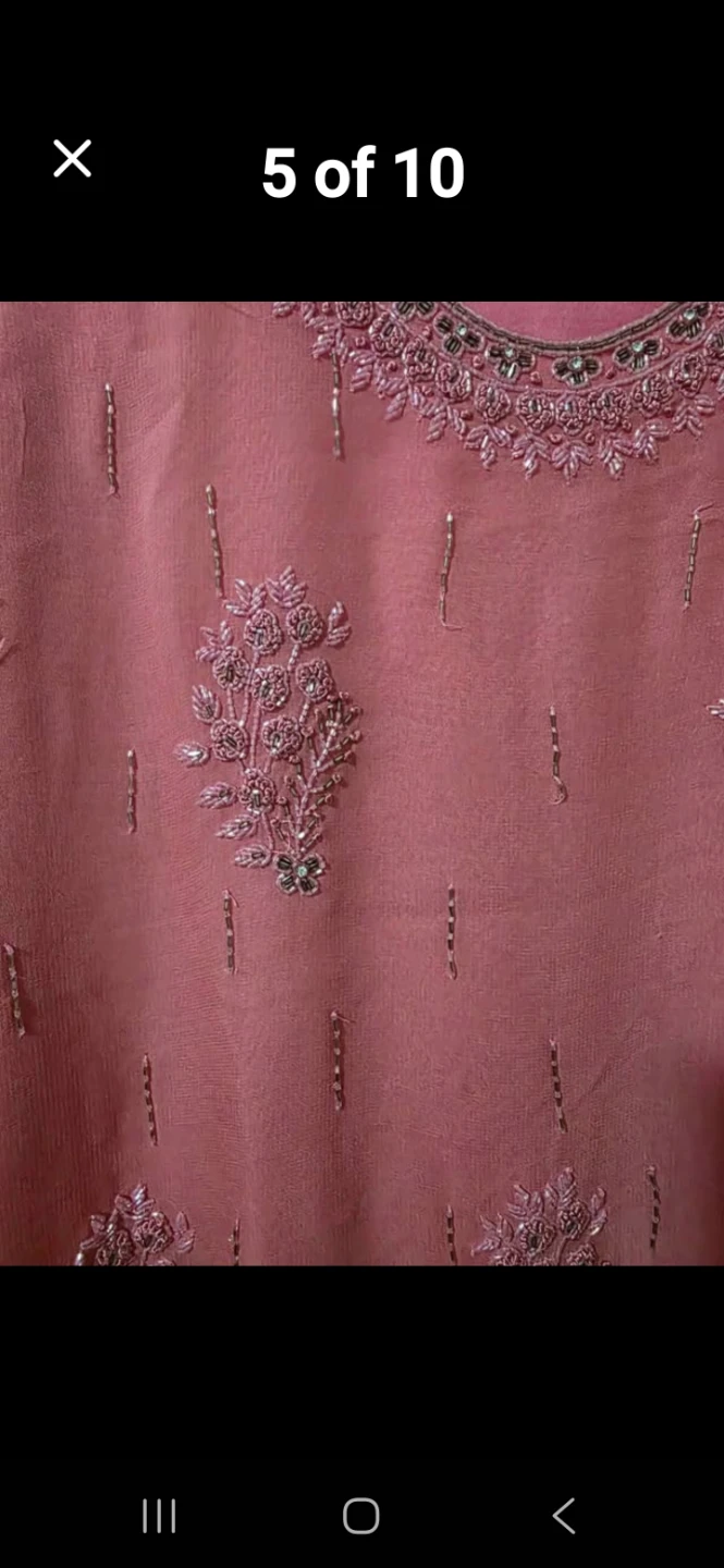 Pink Beaded Kameez Kurti with Dupatta - photo 5