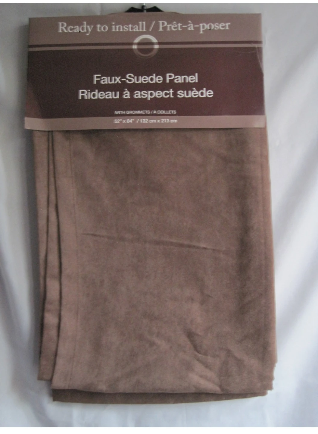 Faux-Suede Panel Curtain w/grommets - 52" x 84" FIRM PRICE.