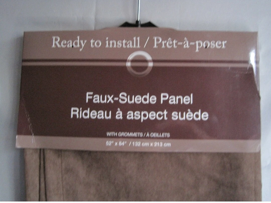 Faux-Suede Panel Curtain w/grommets - 52" x 84" FIRM PRICE. - photo 2