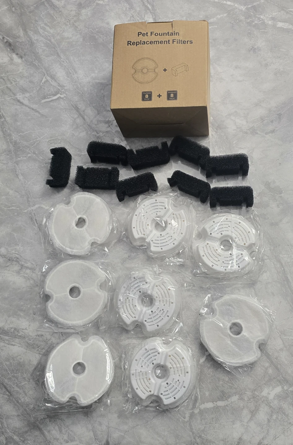 8 Pack Replacement Filters&8 Pump Filters for Cat Fountain - photo 4