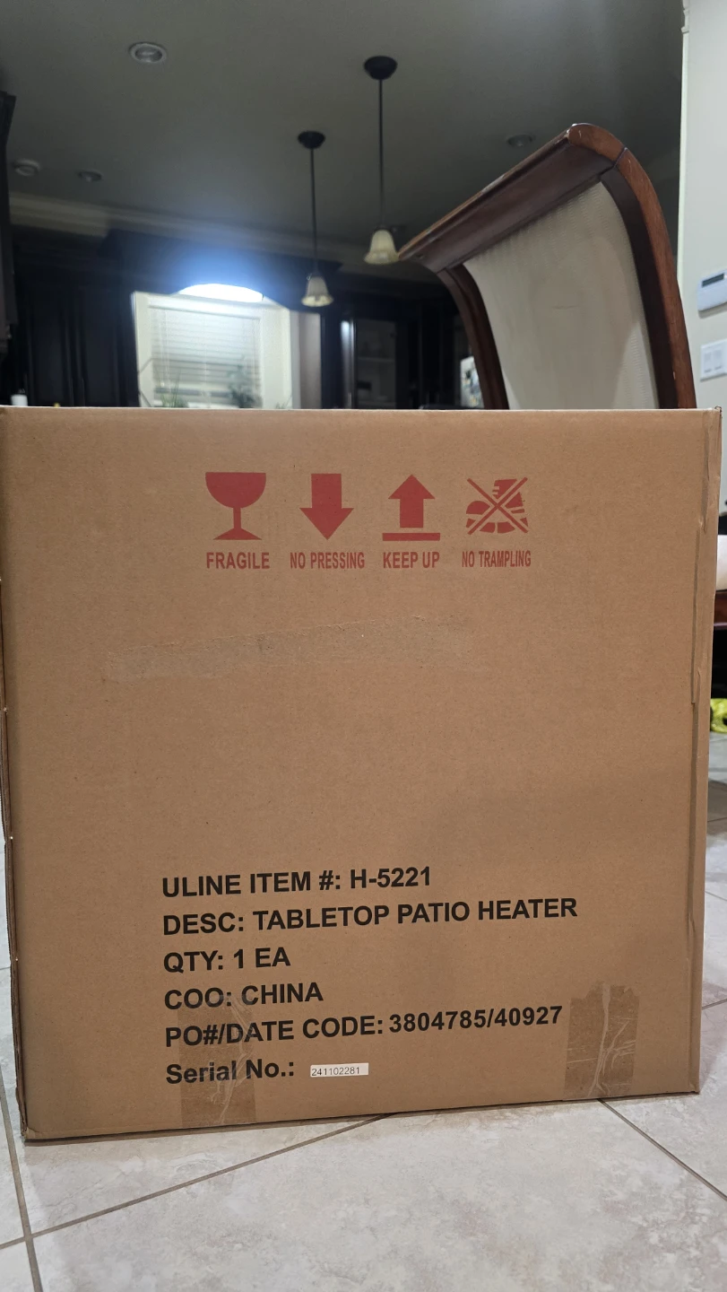 Tabletop Patio Heater - ULINE H-5221 - photo 2