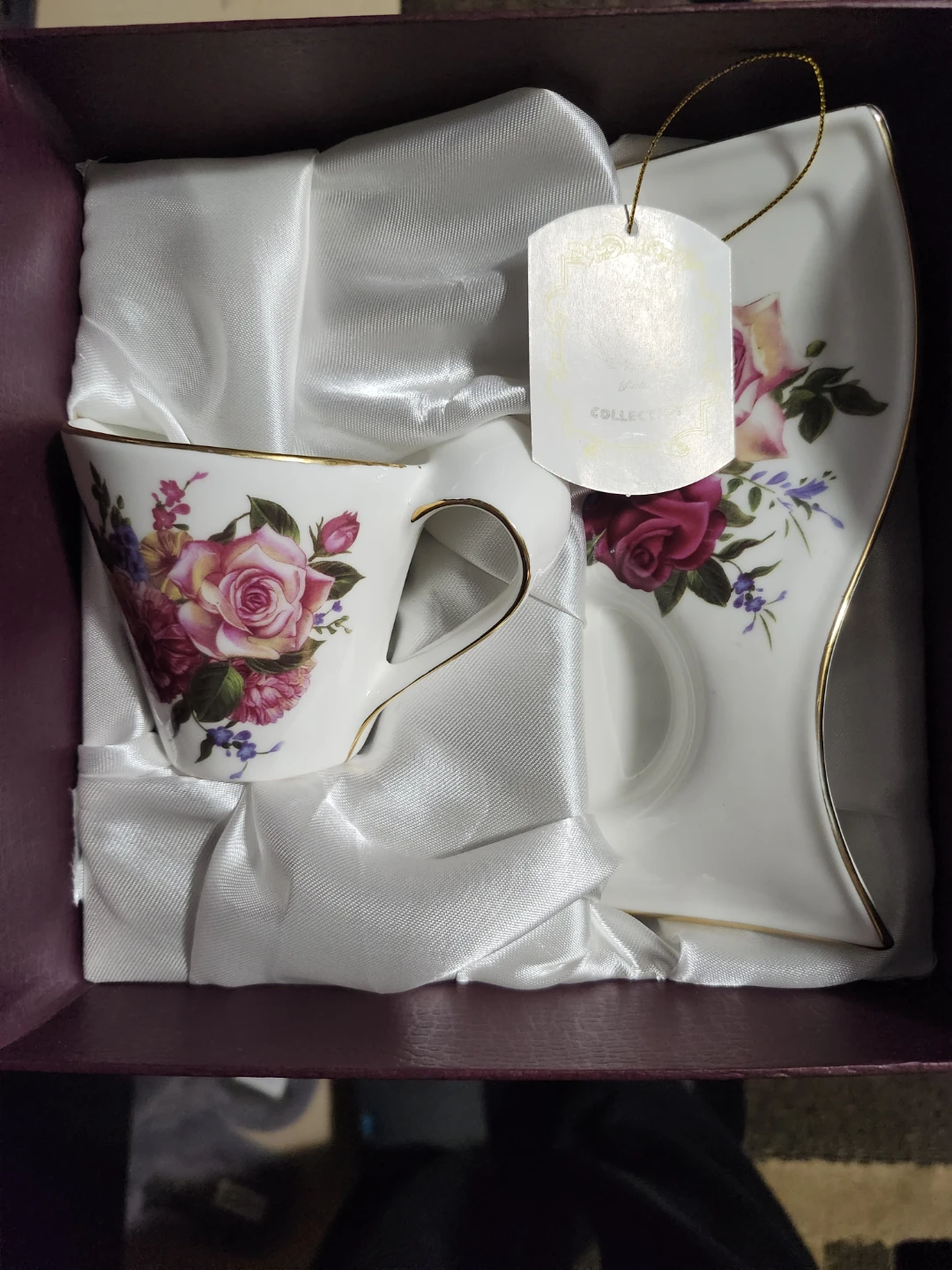 Floral Teacup and Saucer Set