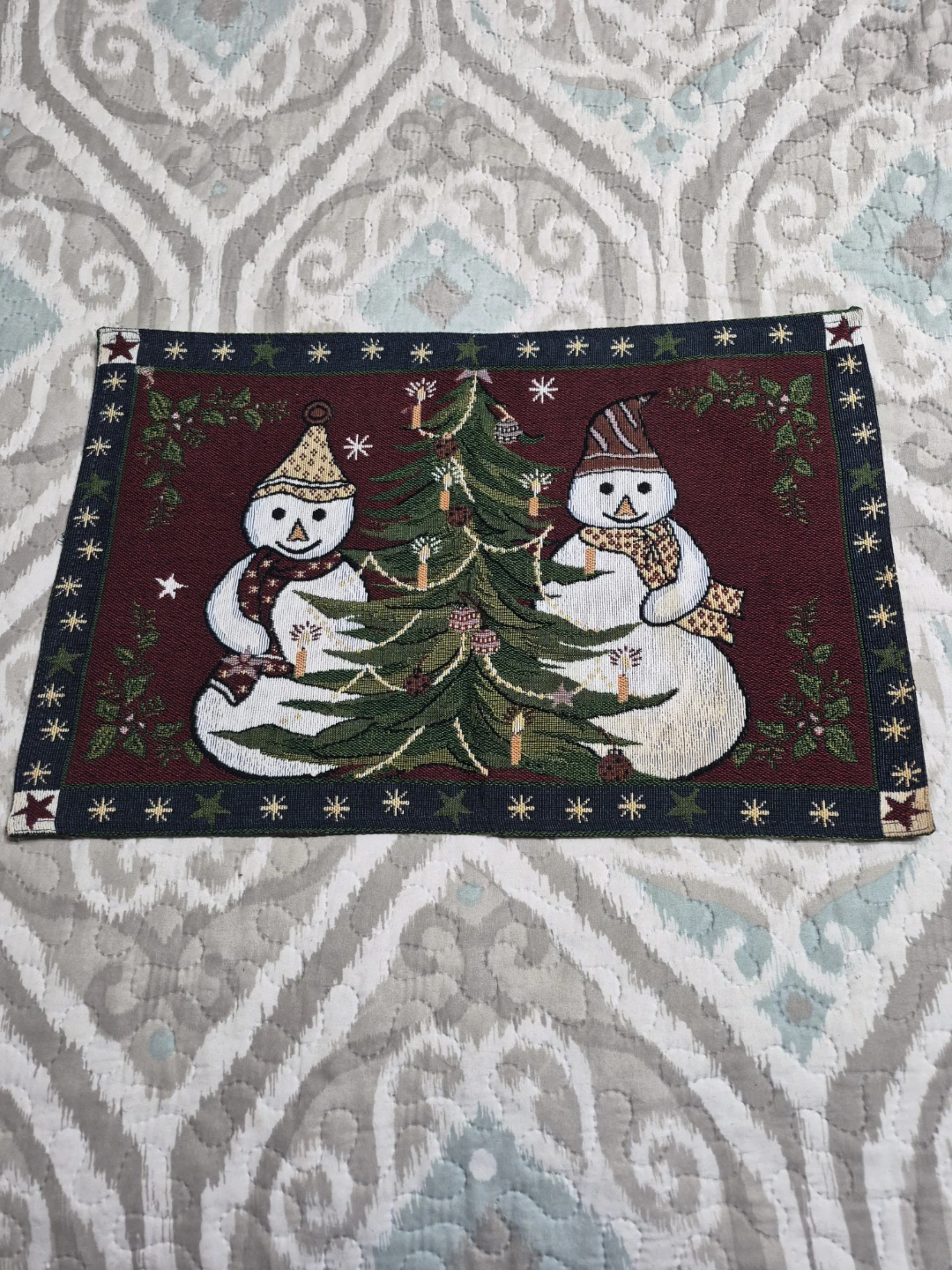 Vintage Cotton Concepts Holiday Christmas Placemat Tabke Decor