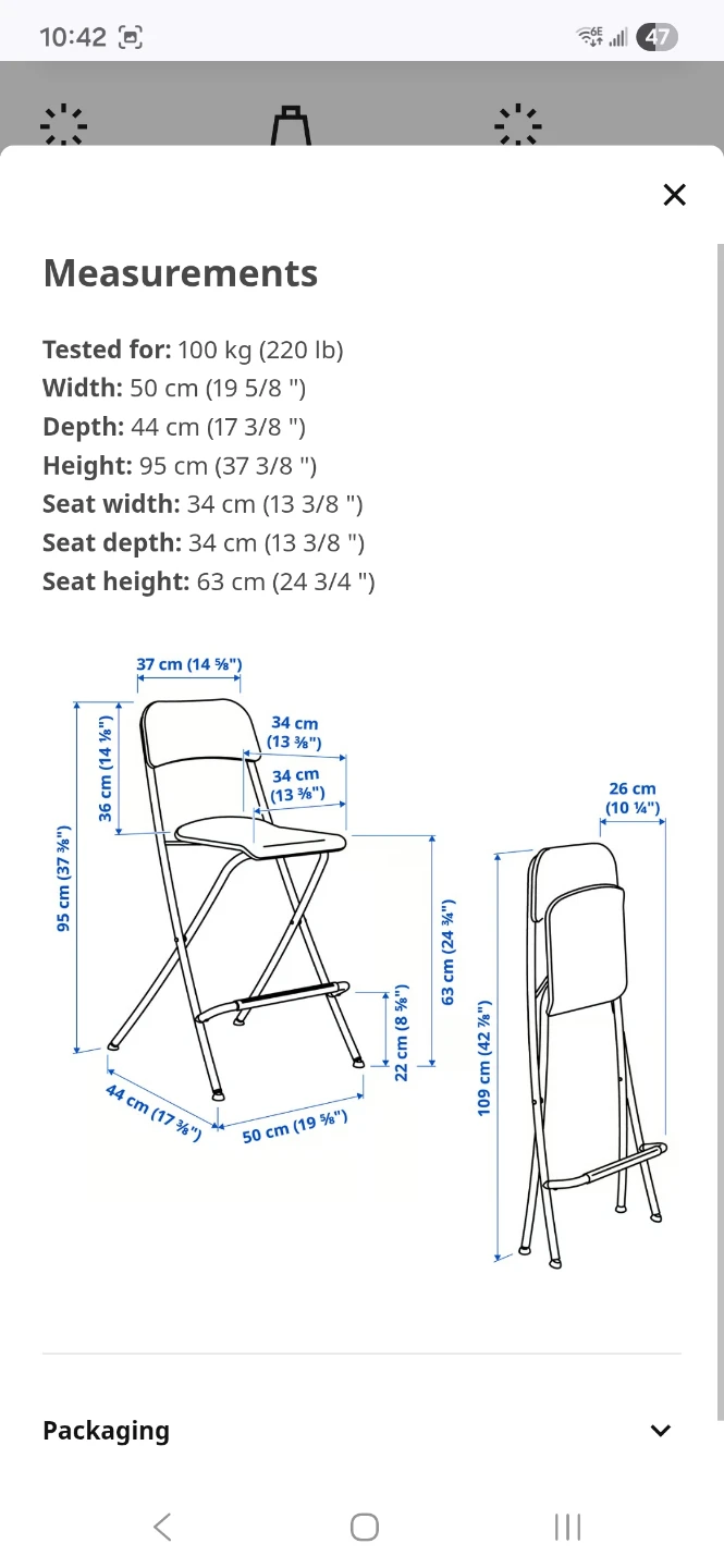 IKEA FRANKLIN Bar Stool with Backrest, White - photo 2