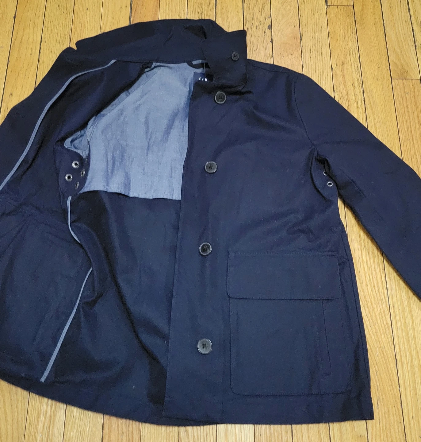 GAP Men's Navy Cotton Blend Jacket - Size M - photo 4