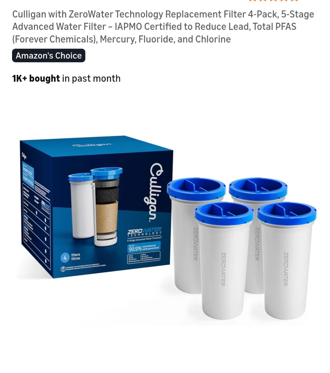Culligan 5-Stage Advanced Water Filter Replacement - 4-Pack - photo 4