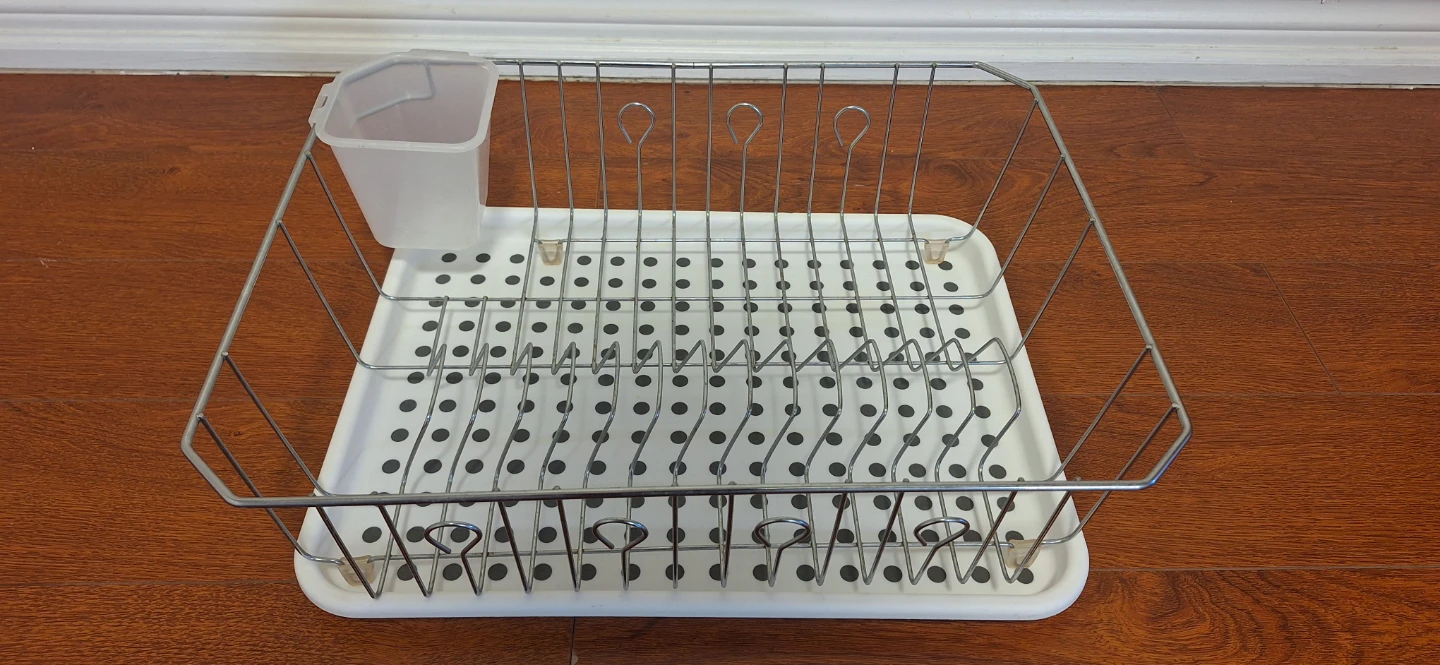 Wire Dish Rack with Utensil Holder - photo 2