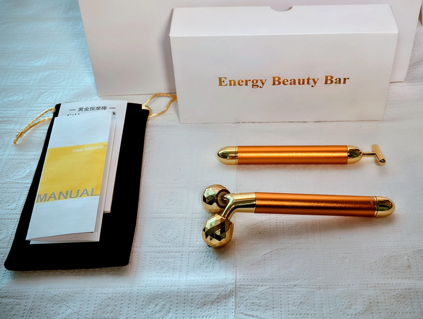 Energy Beauty Bar Face Roller and Massager Set