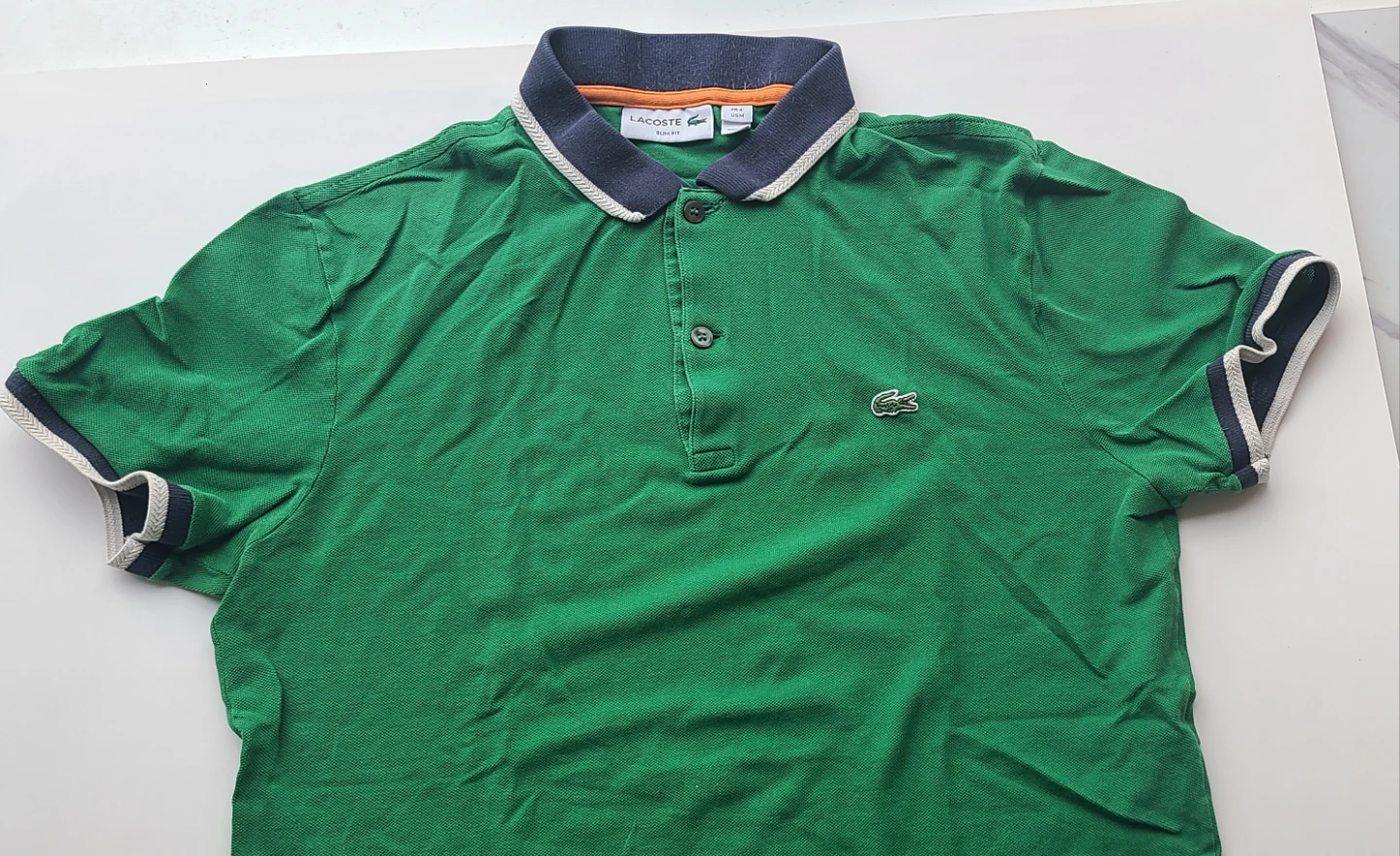 Lacoste Slim Fit Green Polo Shirt (M)