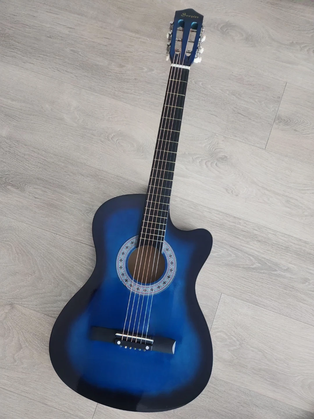 BRAND NEW Blue Acoustic-Electric Guitar