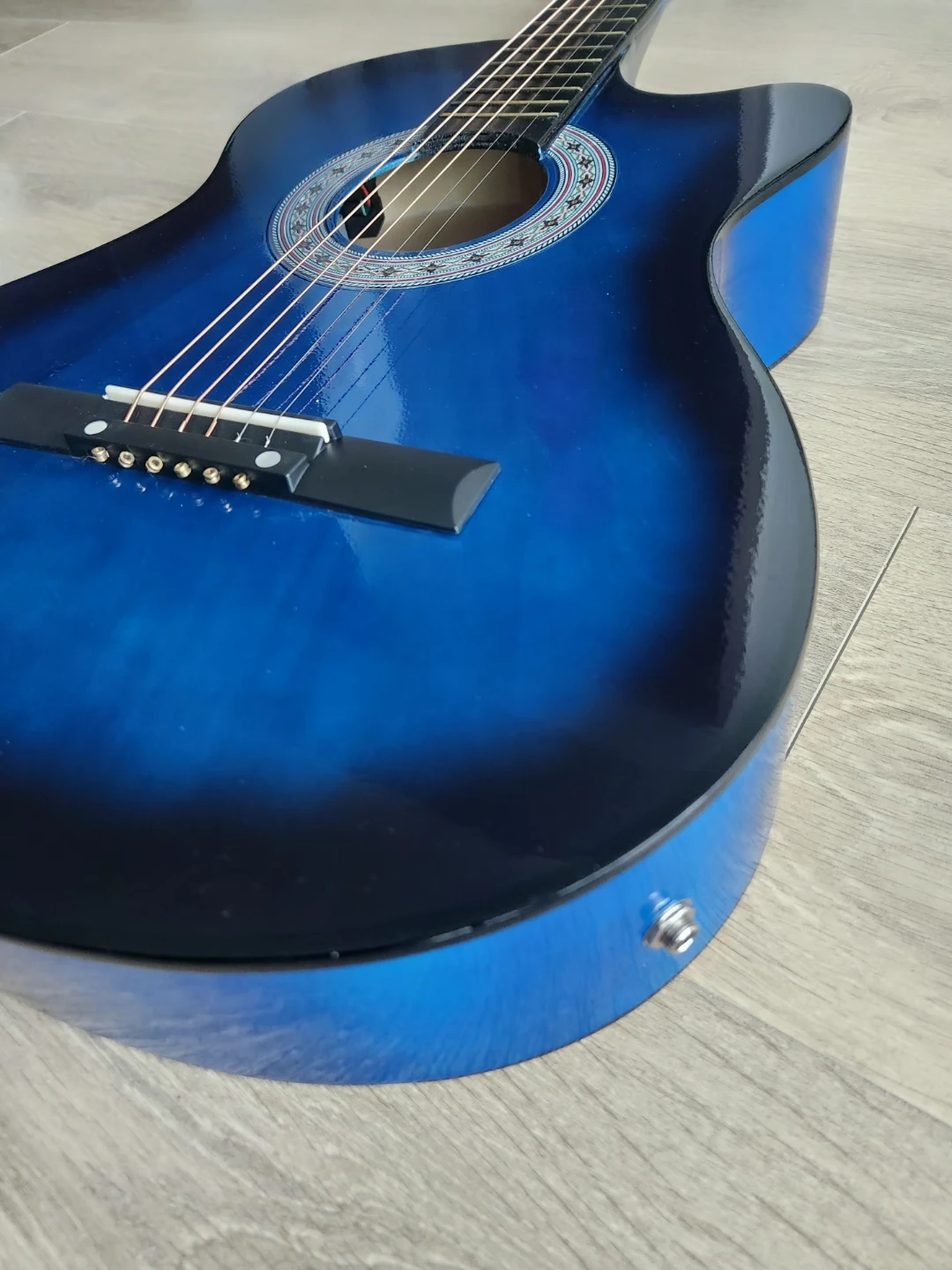 BRAND NEW Blue Acoustic-Electric Guitar - photo 2