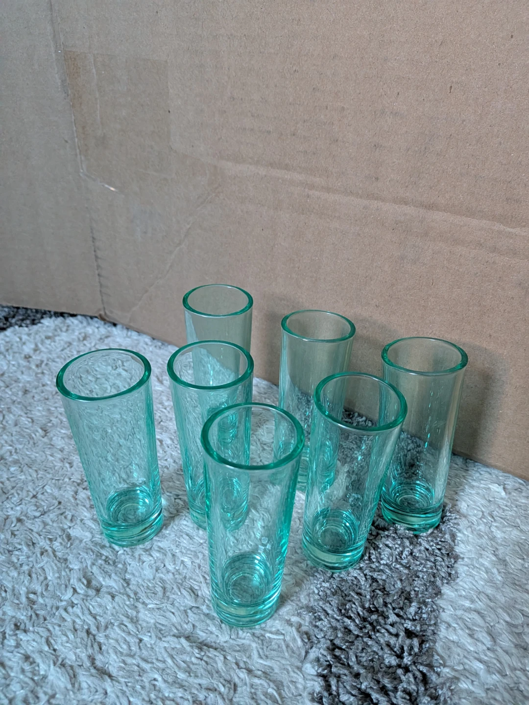 Set of 7 Teal Shot Glasses - photo 4