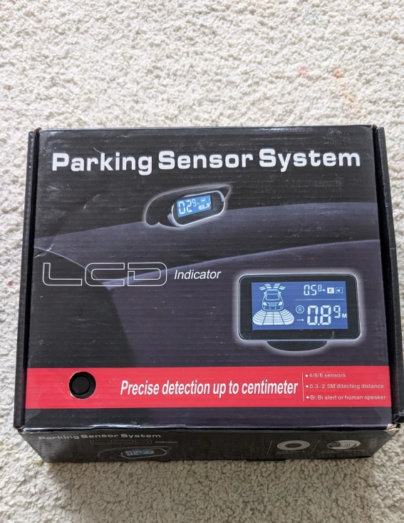 8 Black Sensors + LCD monitor - Parking Sensor System