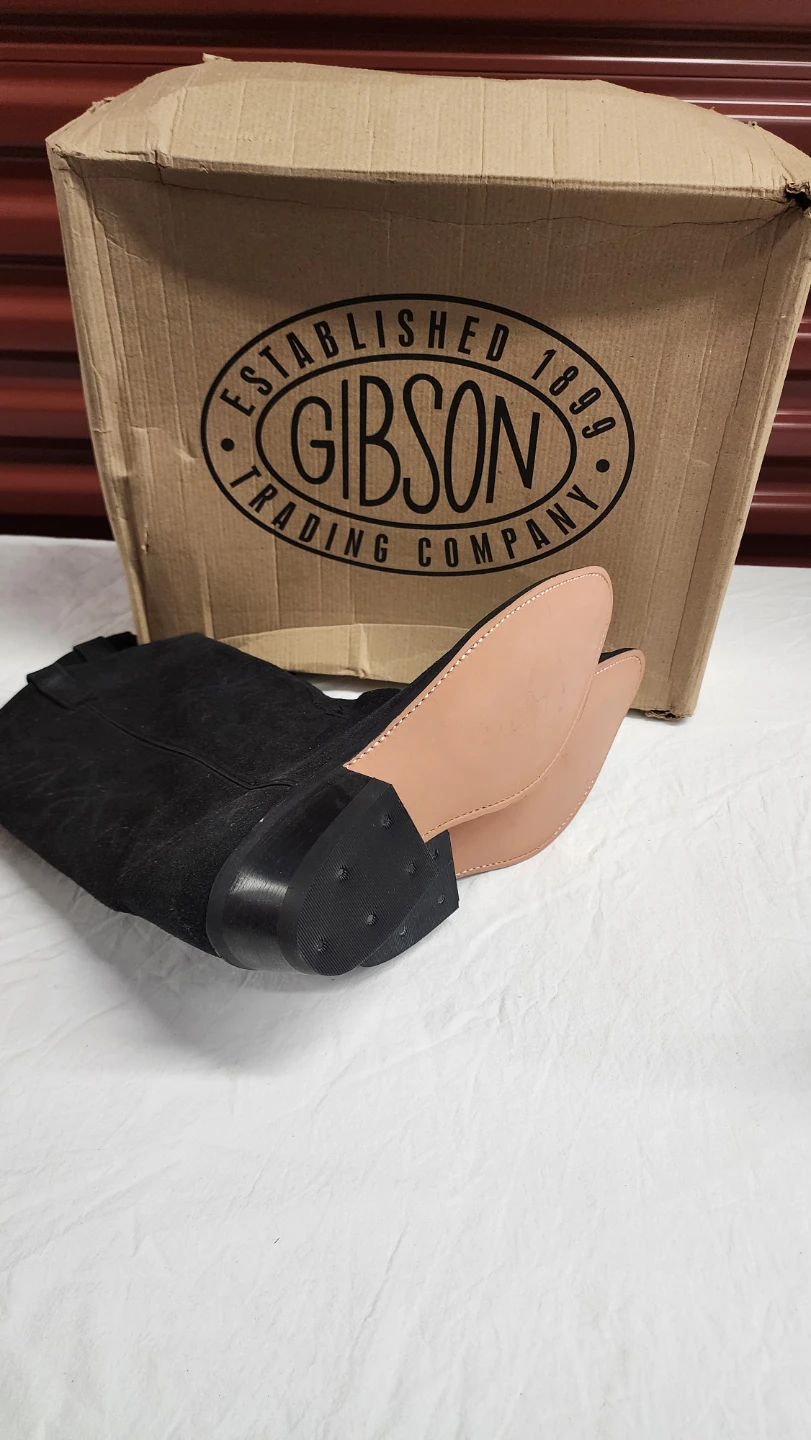 Black Suede Cowboy Boots - photo 2