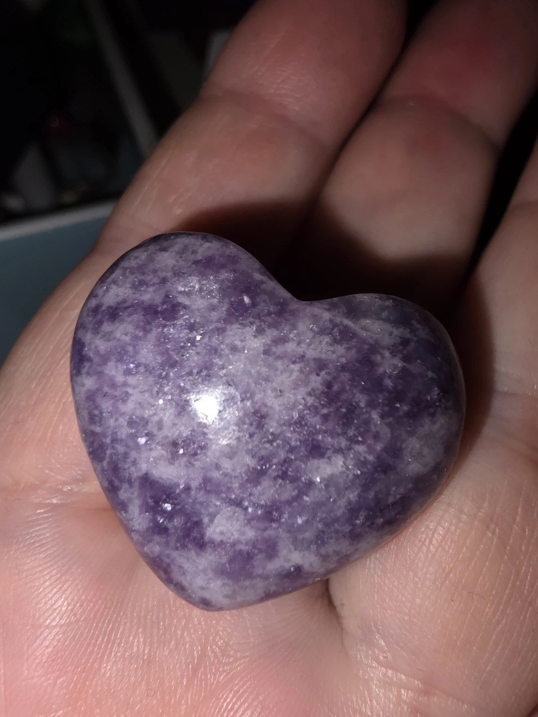 Lepidolite Heart