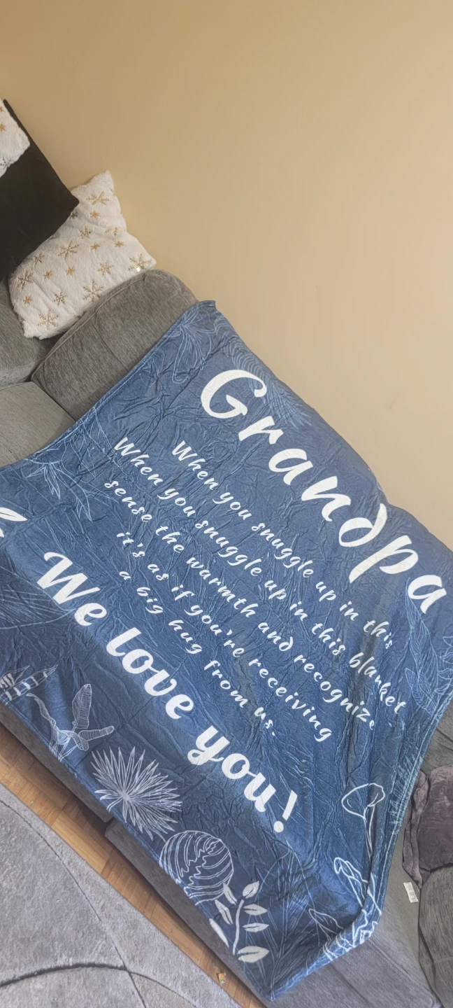 Grandpa "We Love You" Throw Blanket - photo 3