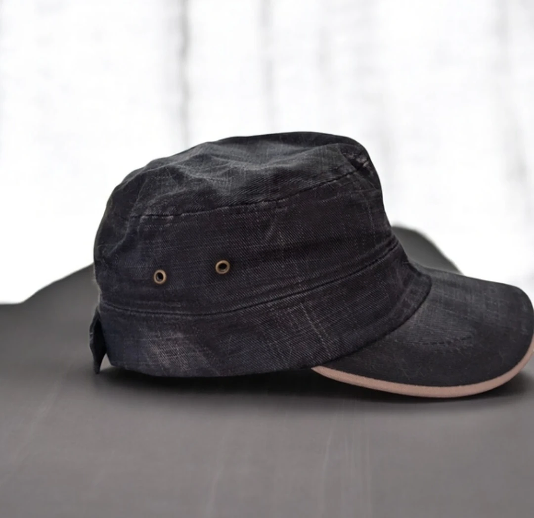 Denim Cadet Hat with Paris Embroidery - photo 3