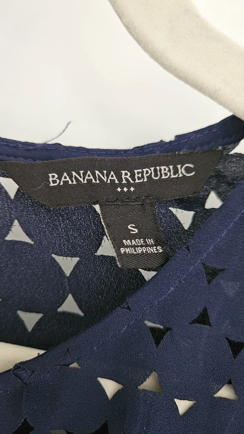 Banana Republic Navy Blue Lace Top - Size Small - photo 3