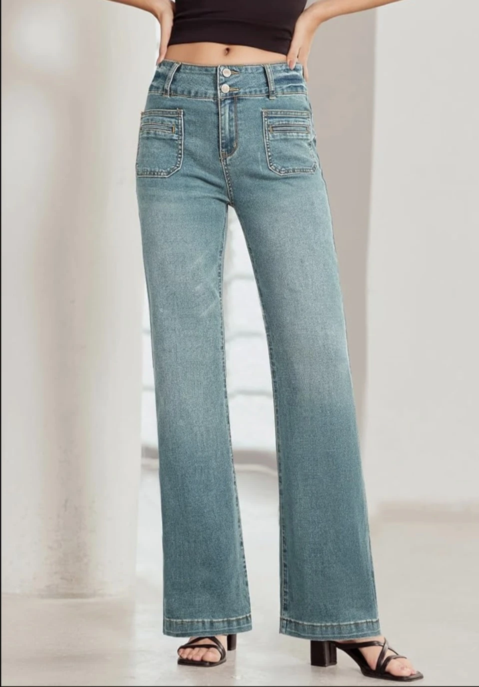 Sidefeel Light Wash Wide Leg Jeans - photo 3