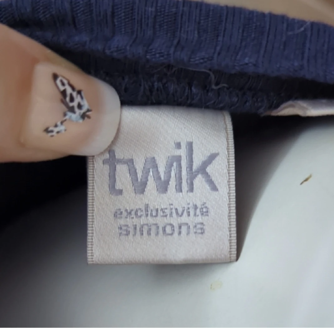 Twik Exclusivite Simons Navy Mock Neck Long Sleeve Top P/S - photo 4