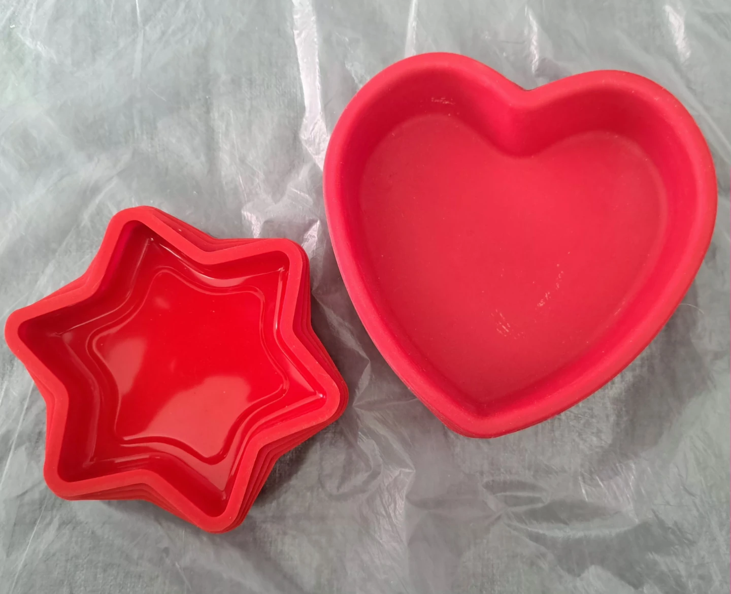 4 set of Silicone Baking Molds - Star & Heart Shapes