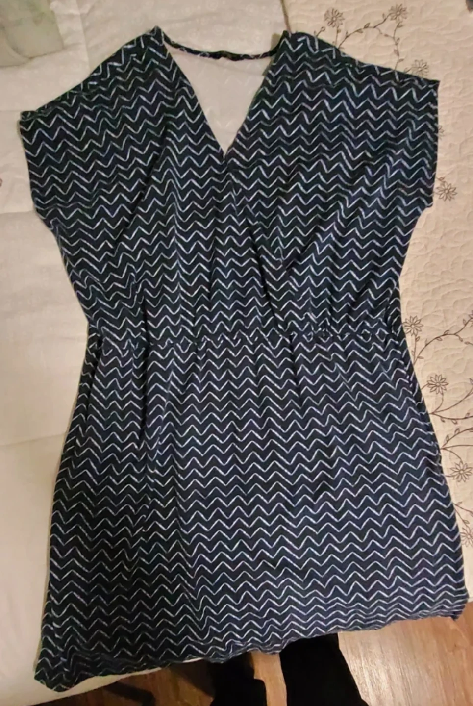 Denver Hayes Women's Dress Size 2XL Blue Chevron Print 🏆 - photo 4