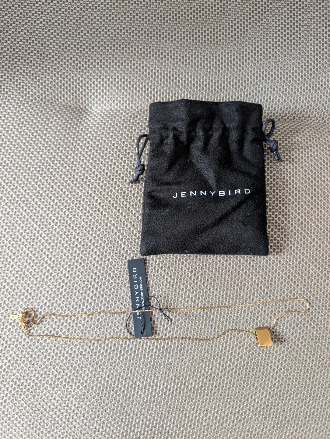 Jenny Bird Gold Tone Square Pendant Necklace🏆