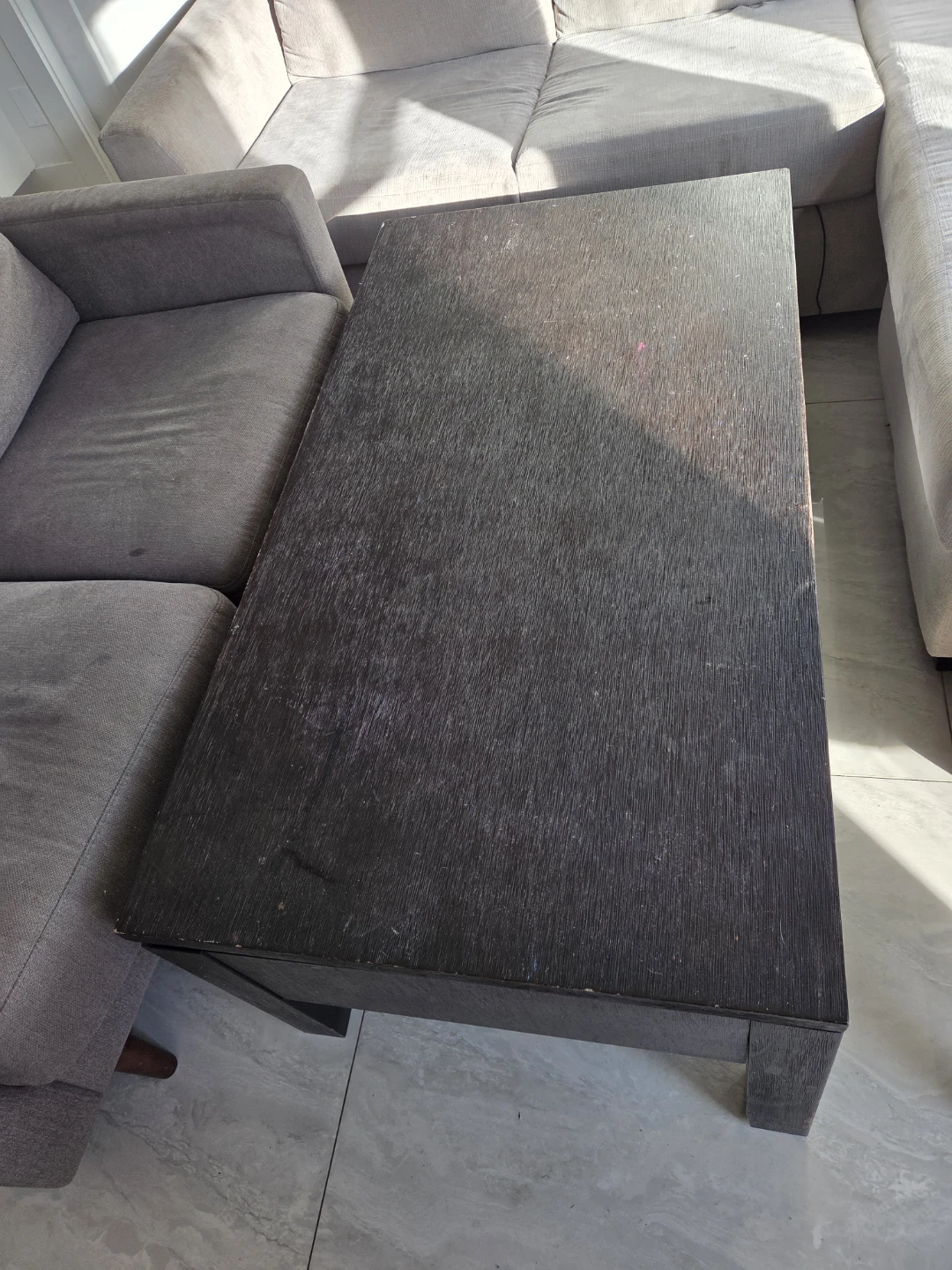 Black Coffee Table with Storage