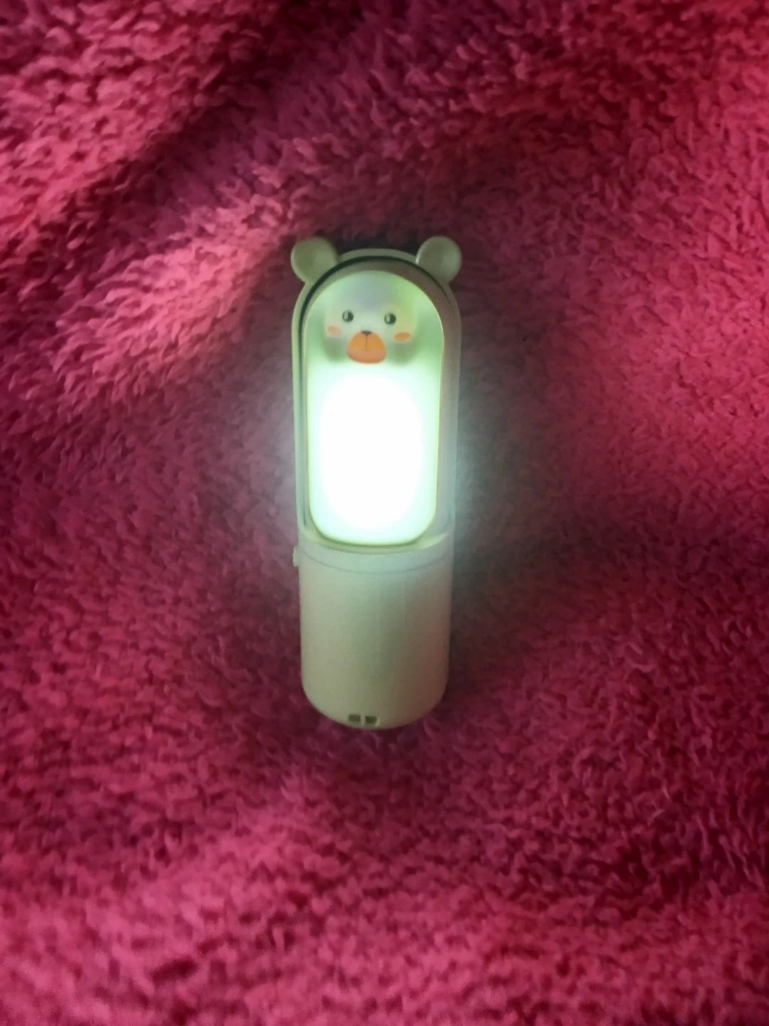 Cute Bear Portable Mini Fan with Light