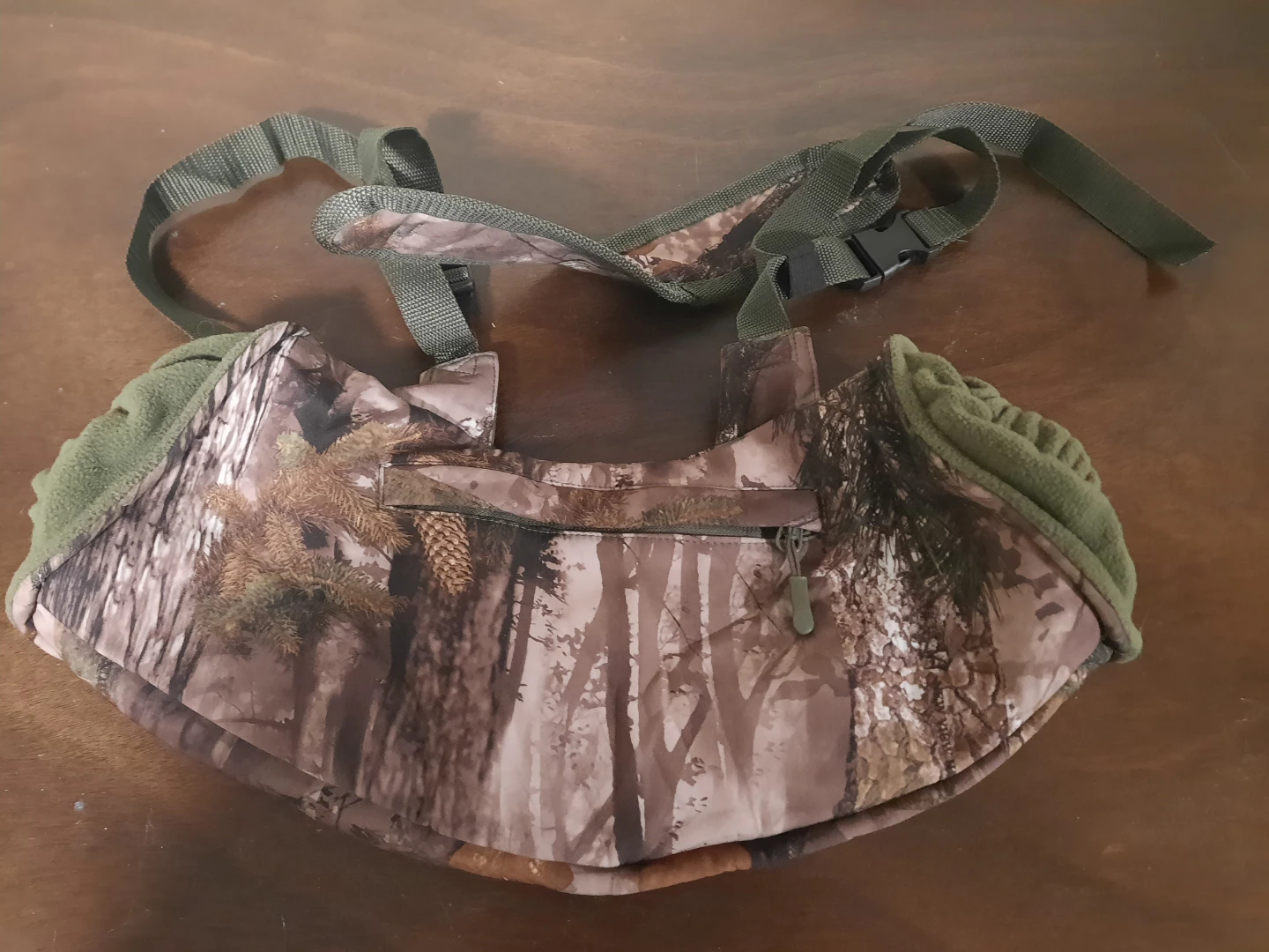 Camouflage Hand Warmer Muff with Zipper Pocket