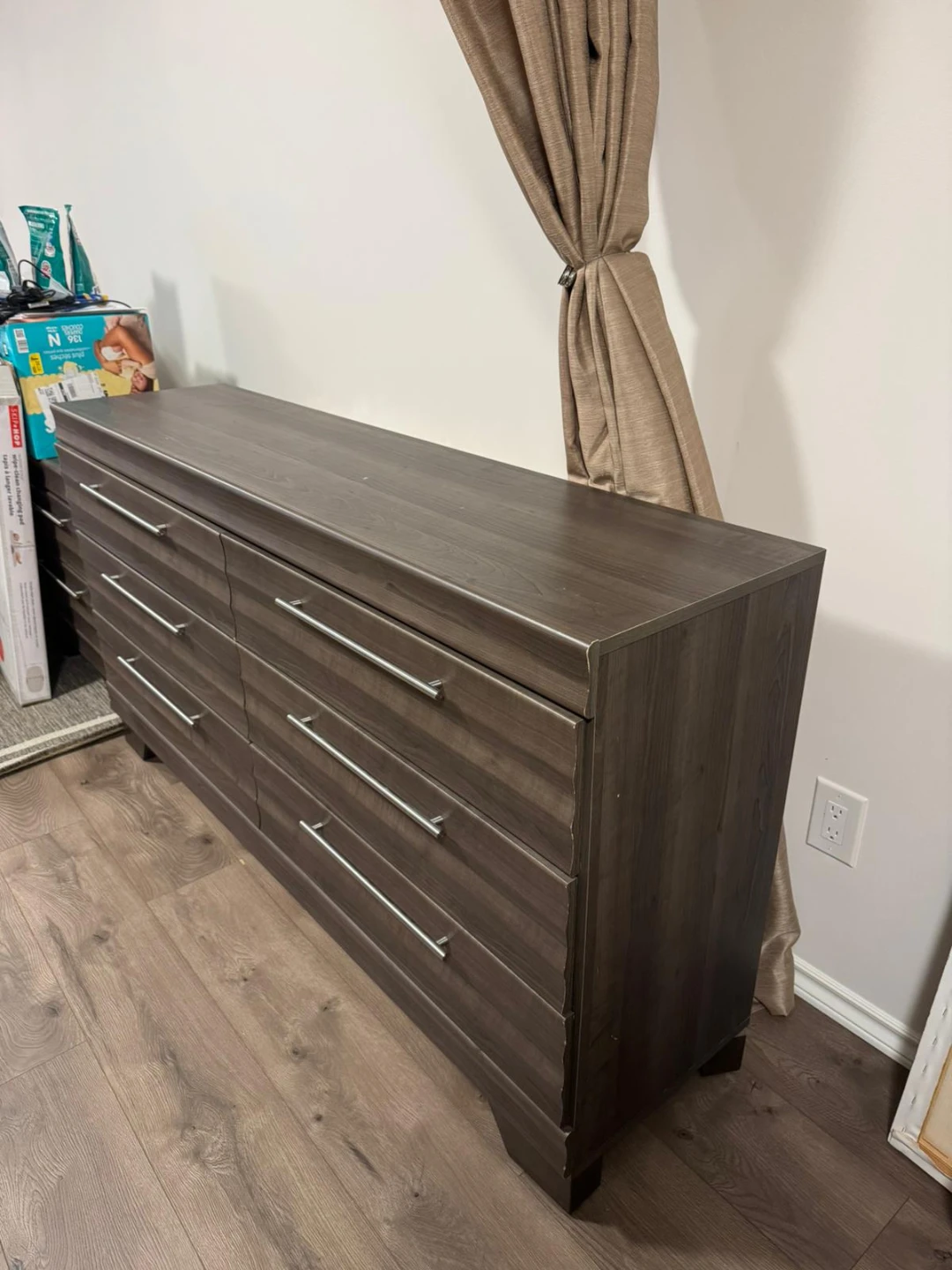 Dark Wood 6-Drawer Dresser - photo 3