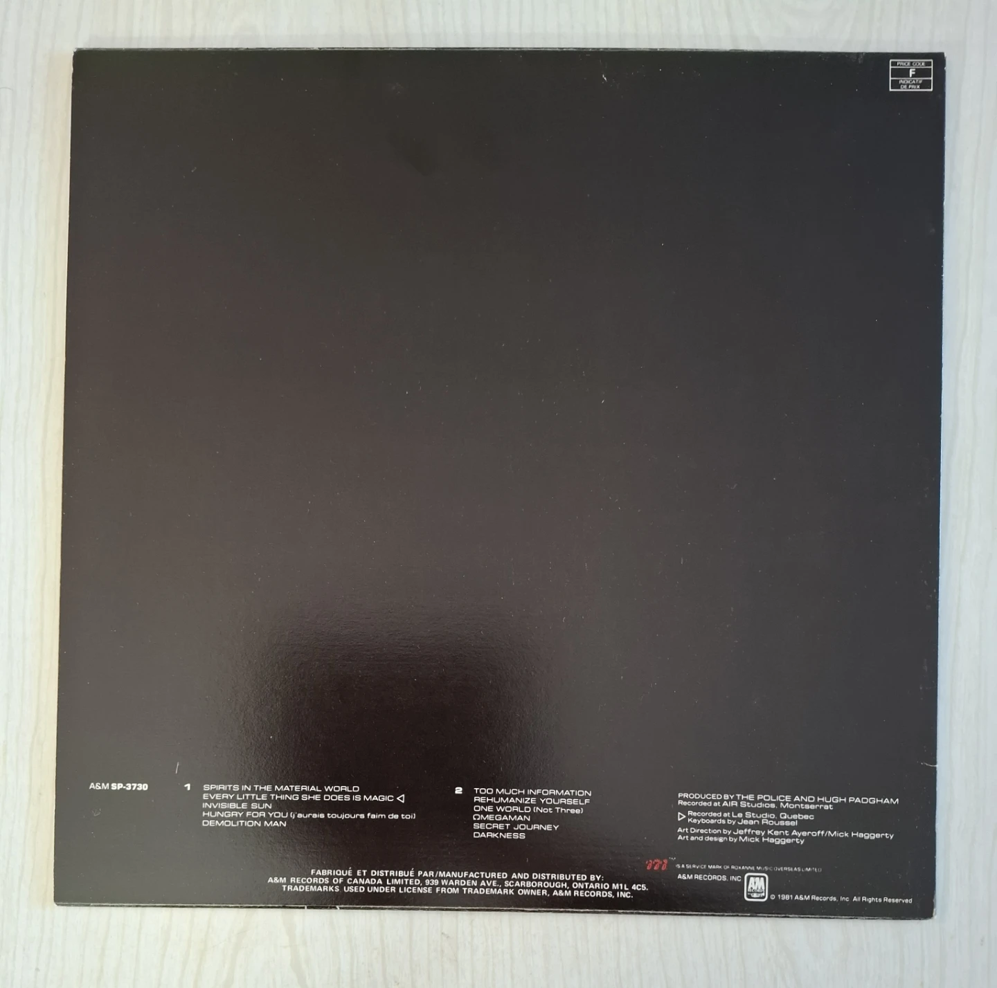 The Police Ghost in the Machine Vinyl Record LP - photo 2