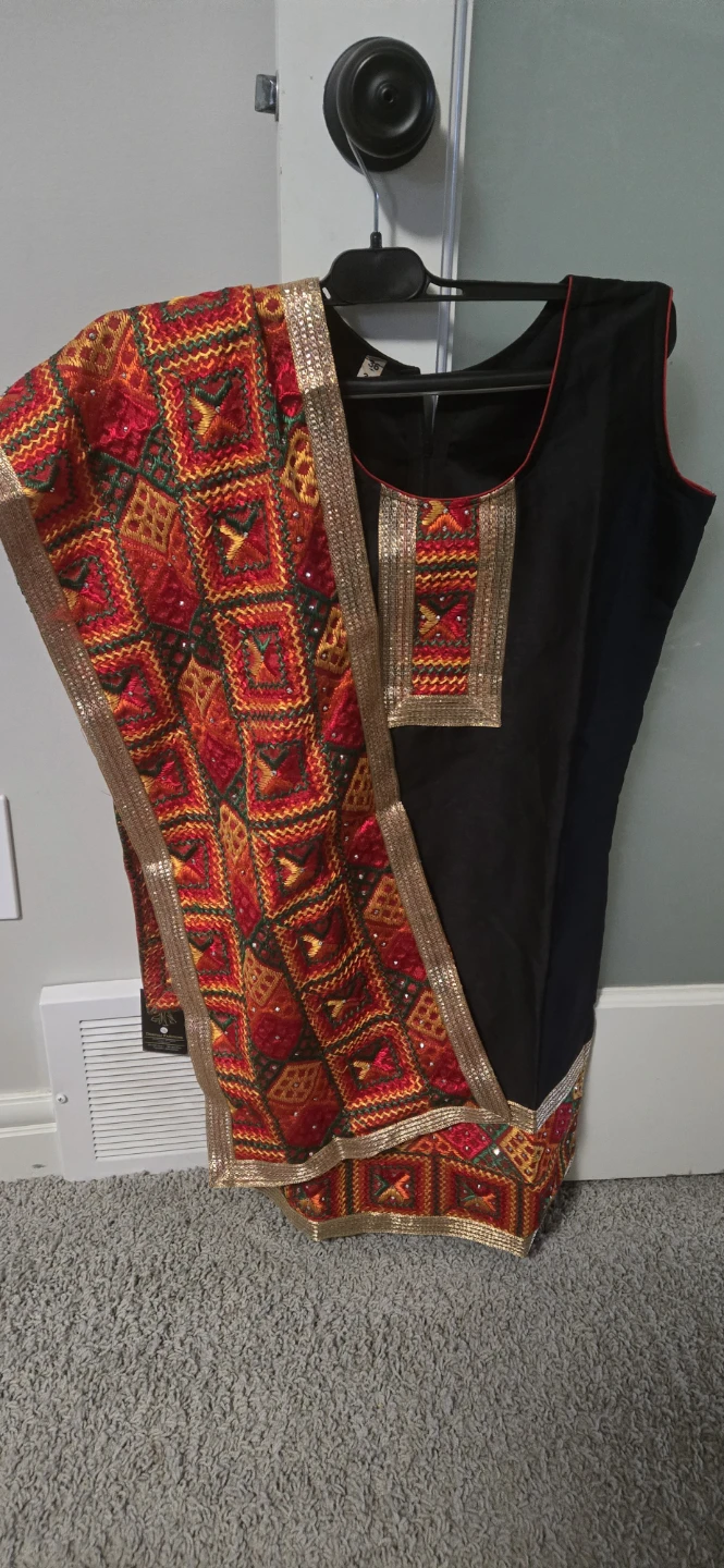 Girls Salwar Suit with Embroidered Dupatta