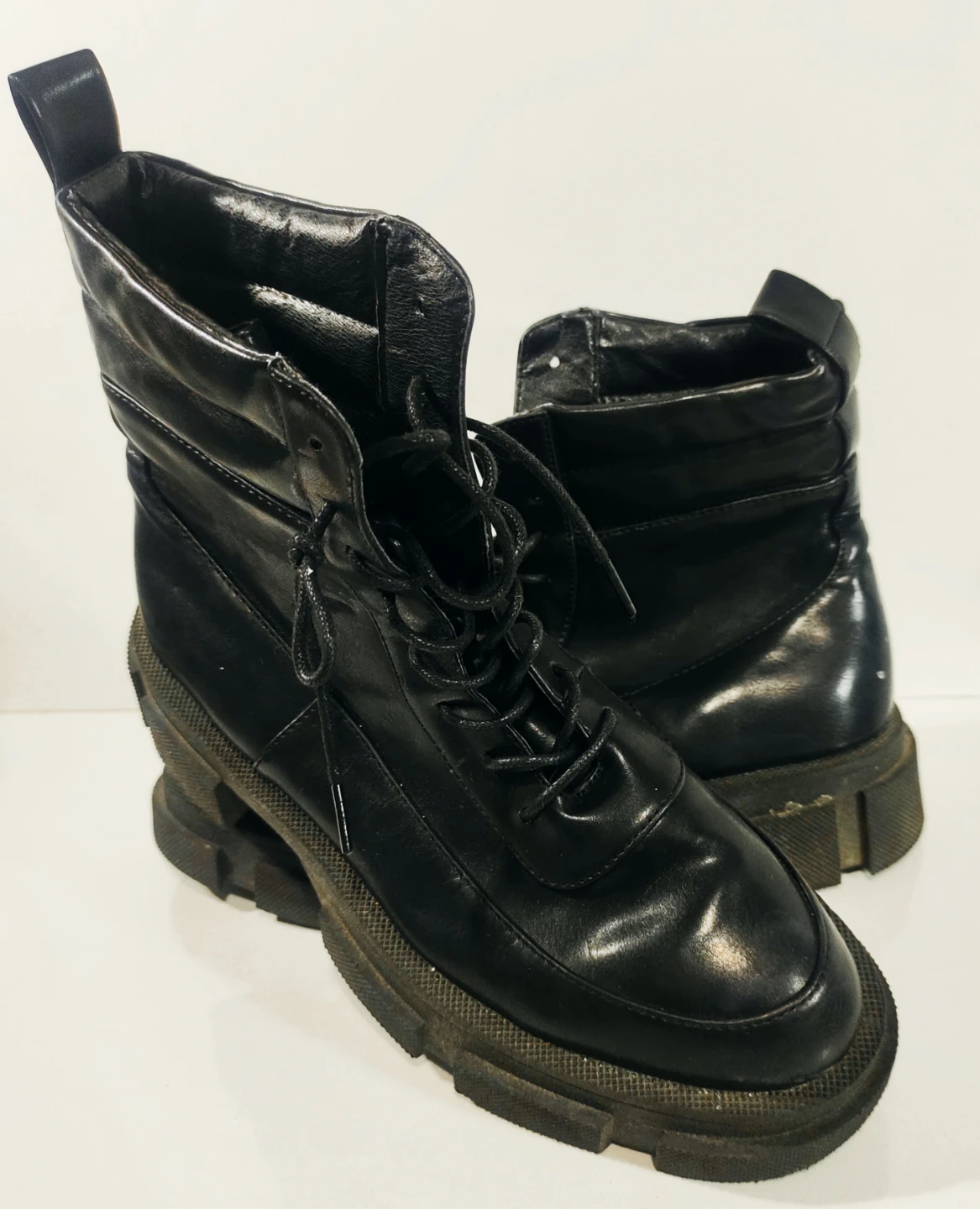 Wild Diva Black Combat Boots