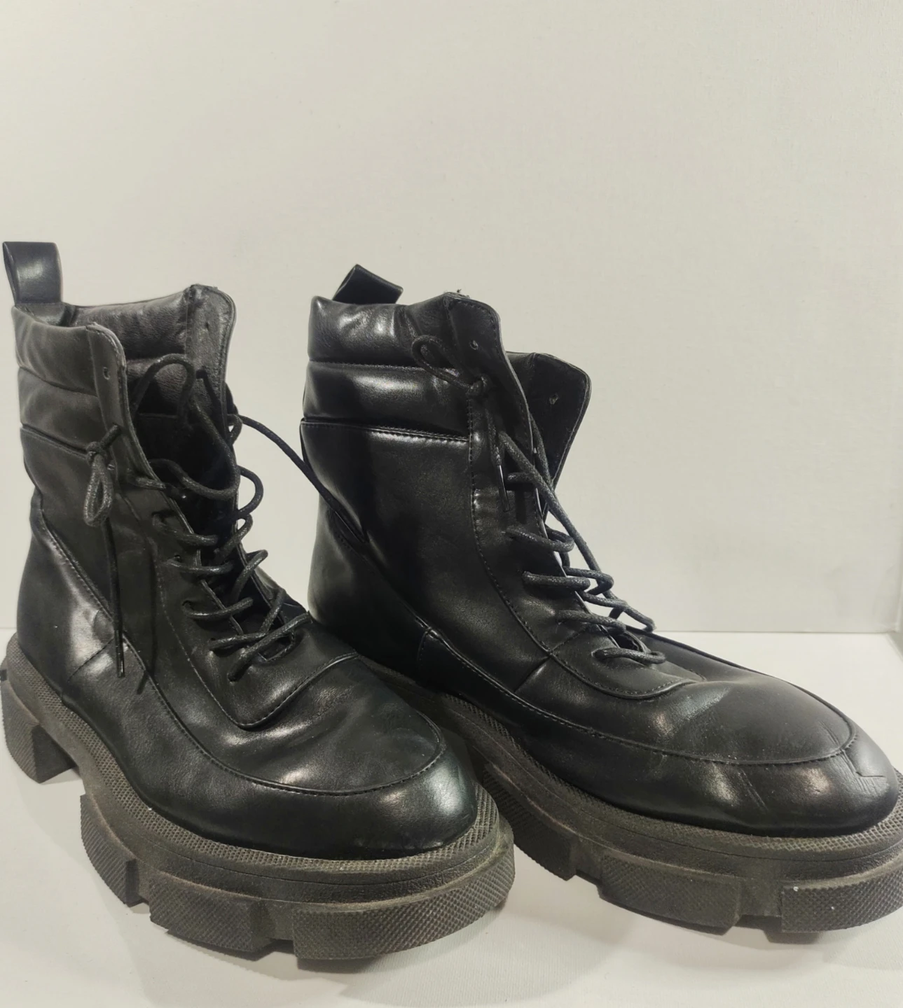 Wild Diva Black Combat Boots - photo 3