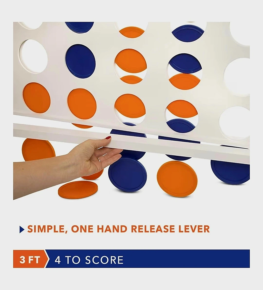 🏆Rally & Roar Giant 4-In-A-Row Game - 3 FT Tall - photo 3