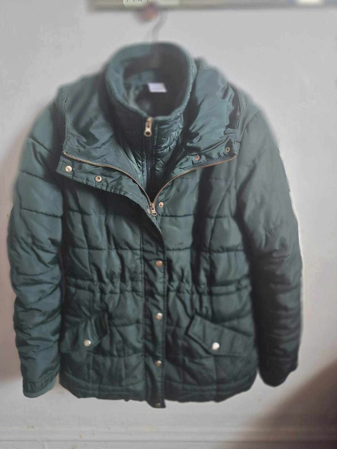 Royal Green Puffer Jacket with Hood - photo 3